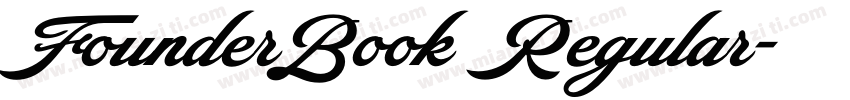 FounderBook Regular字体转换